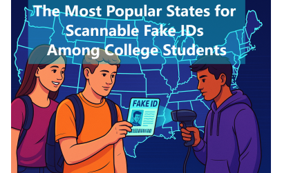 ✓ The Most Popular States for Scannable Fake IDs Among College Students
